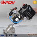 Angle seat valve pneumatic valve